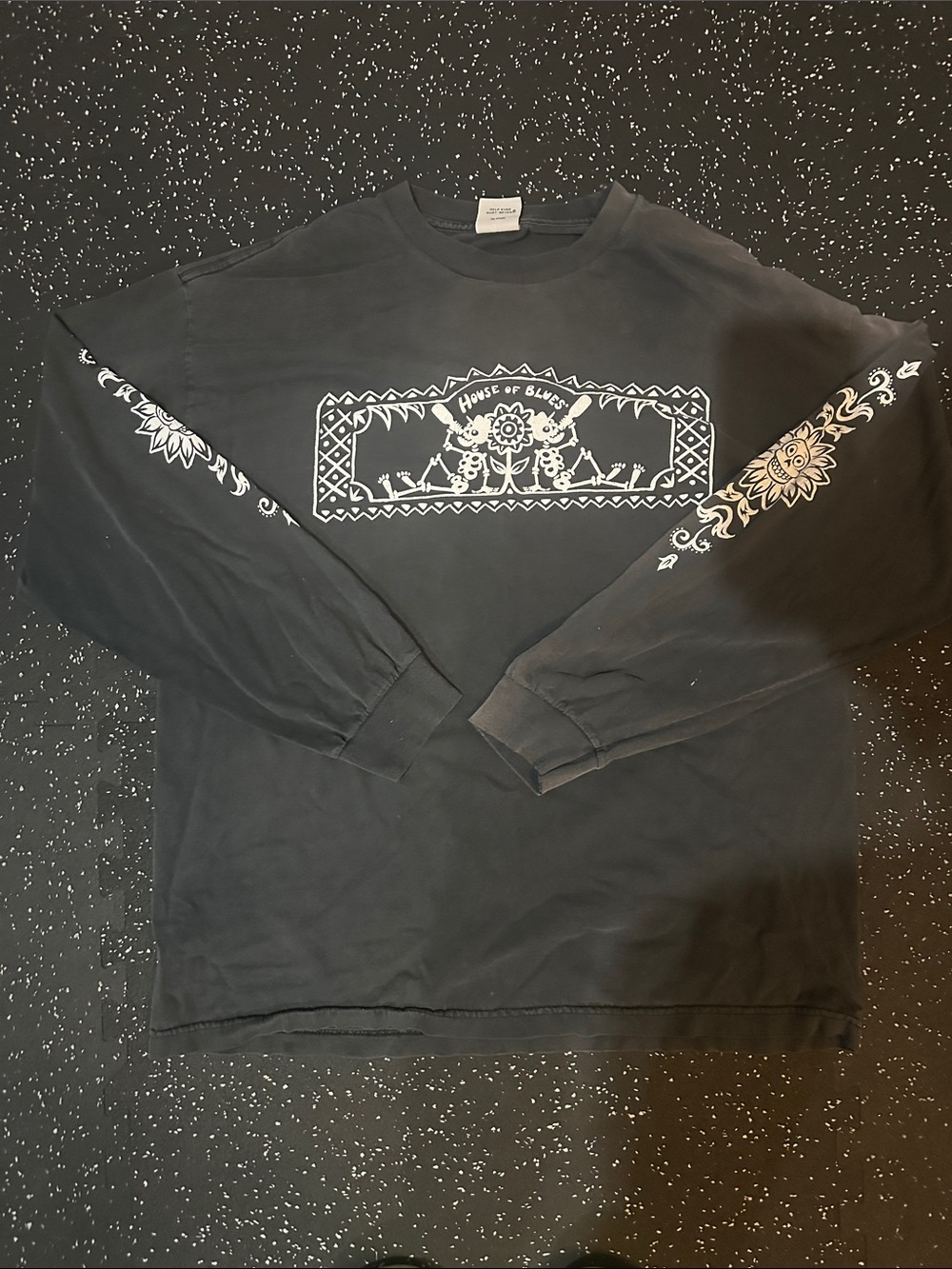 Black Long-Sleeve Graphic Tee house of the blues